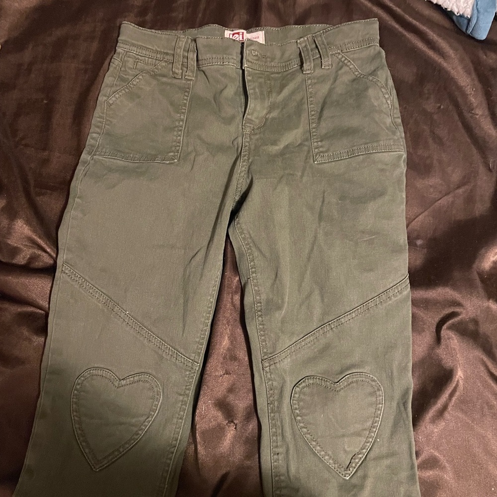 Jeans, brand- l.e.i,Color- forest green,Size- juniors 16